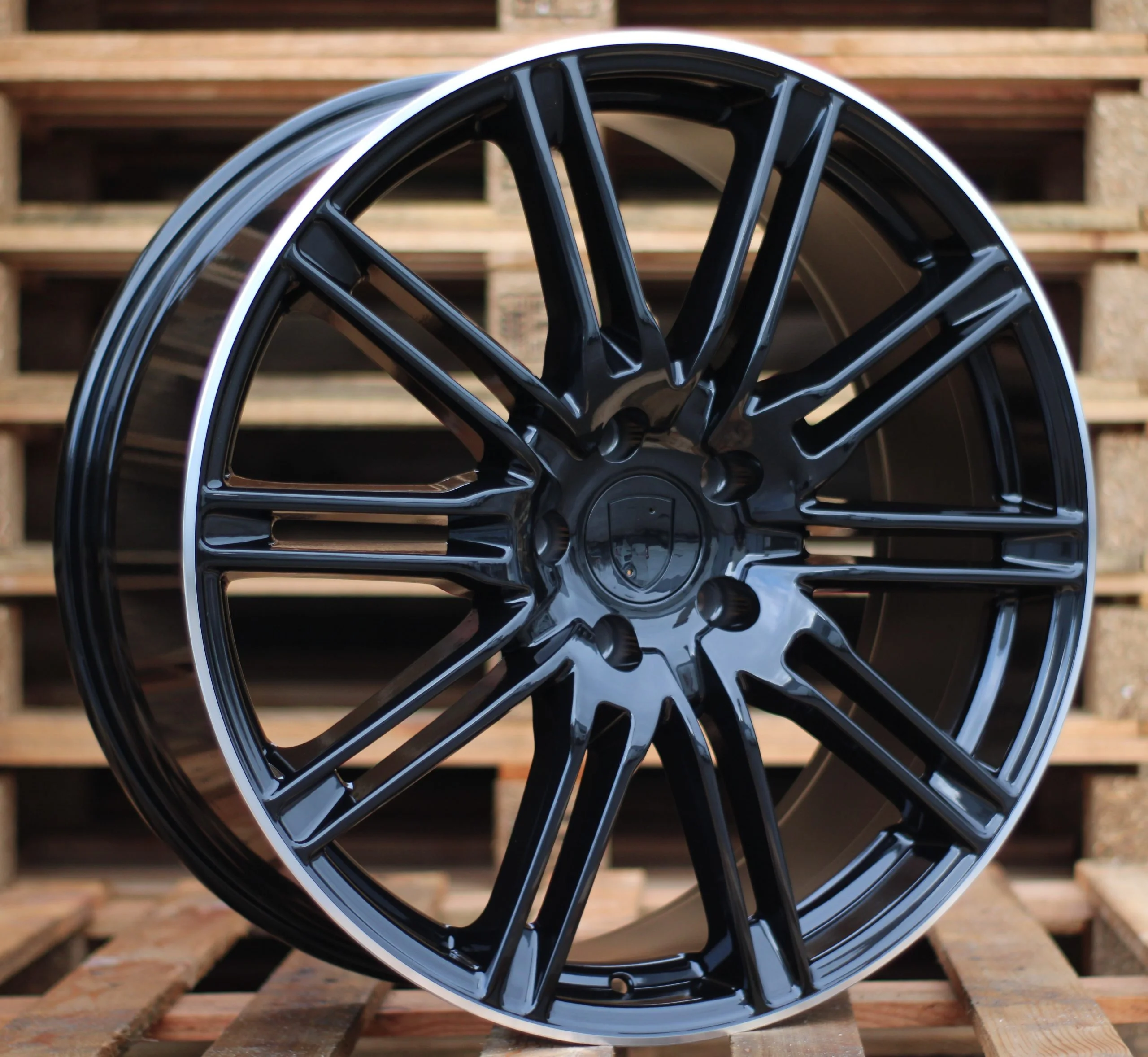 JUEGO DE 4 LLANTAS PORSCHE T4257 20 BLACK LIP METAL
