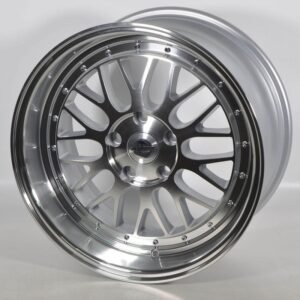 JUEGO DE 4 LLANTAS BBSPOT FORZZA 18X8,5 ET30+18X9,5 ET30 SILVER POLISHED