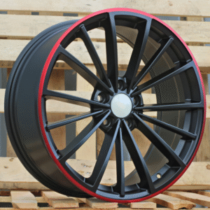 JUEGO DE 4 LLANTAS VOKSWAGEN GT18 19 BLACK RED