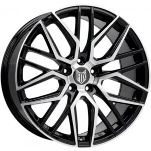 KIT DE 4 LLANTAS AUDI FOXB 18X8 ET33 BLACK Y NEUMATICOS 245/40R18 97Y LANVIGATOR