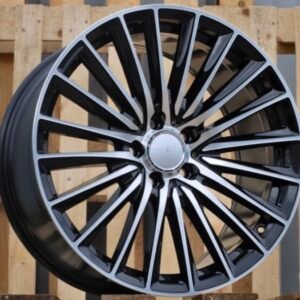 JUEGO DE 4 LLANTAS MERCEDES AMLR57 21X9 ET40+21X10 ET45 BLACK METAL