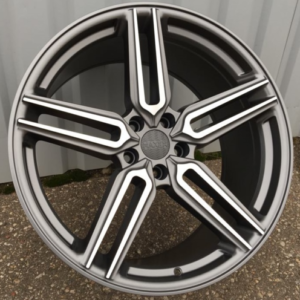 LLANTAS PARA BMW R20x10 5X120 ET 40 72.6 B1382 (HX015) Grey Polished Half Matt (MGHM) Fits for HAXER