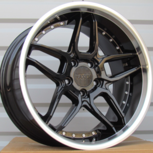 LLANTAS PARA BMW R19x8.5 5X120 ET 35 72.6 SSA01 (HX030) Black+Polished Lip (BLPL) Fits for HAXER (P) (Rear+Front)