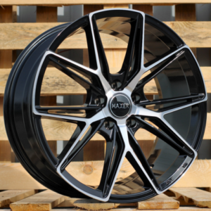 LLANTAS PARA BMW R18x8 5X120 ET 40 72.6 HX043 Black Polished (MB) Fits for HAXER