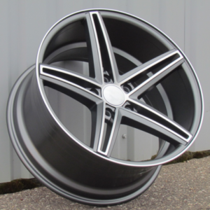 LLANTAS PARA BMW R18x9 5X120 ET 35 72.6 QC521 Grey Polished Half Matt (MGHM) Fits for RACIN