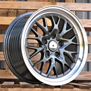 LLANTAS PARA BMW R18x8 5X120 ET 20 74.1 A1408 Gun Metal+Polished Lip (GMPL) Fits for RACIN (P) (HRE Performance Style (Front+Rear)