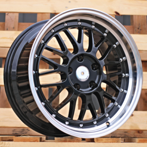LLANTAS PARA BMW R18x8 5X120 ET 35 72.6 A1025 Black+Polished Lip (BLPL) Fits for RACIN (P) (Style RacingLine Rear+Front)