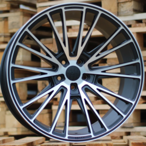 LLANTAS PARA BMW R20x8.5 5X112 ET 26 66.6 HX040 Black Polished Half Matt+Powder Coating (MBHMPC) Fits for HAXER (P1)